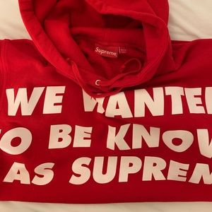 Supreme red hoodie